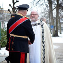 29 January: King Harald attends the consecration of Atle Sommerfeldt, the new Bishop of the bishopric of Borg (Photo: Linn Cathrin Olsen / Scanpx)